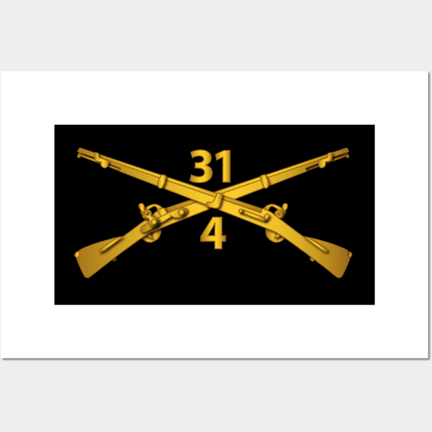 4th Bn - 31st Infantry Regiment Branch wo Txt Wall Art by twix123844